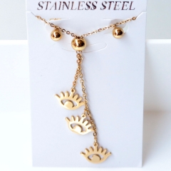 Stainless steel jewelry Earrings necklaces  set Wholesale