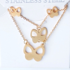 Stainless steel jewelry Earrings necklaces  set Wholesale