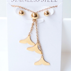Stainless steel jewelry Earrings necklaces  set Wholesale