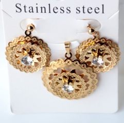 Stainless steel jewelry Earrings necklaces  set Wholesale