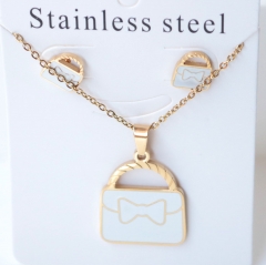 Stainless steel jewelry Earrings necklaces  set Wholesale