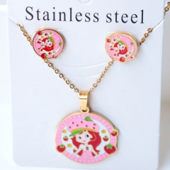 Stainless steel jewelry Earrings necklaces  set Wholesale