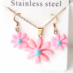 Stainless steel jewelry Earrings necklaces  set Wholesale