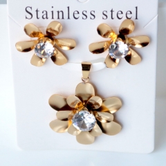Stainless steel jewelry Earrings necklaces  set Wholesale