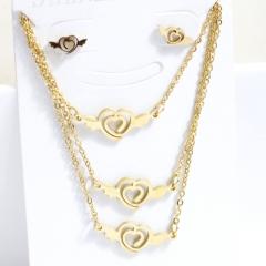 Stainless steel jewelry Earrings necklaces  set Wholesale