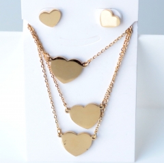 Stainless steel jewelry Earrings necklaces  set Wholesale