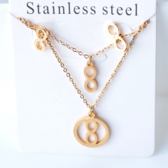 Stainless steel jewelry Earrings necklaces  set Wholesale