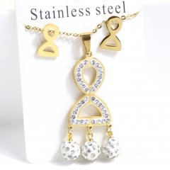 Stainless steel jewelry Earrings necklaces  set Wholesale