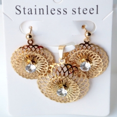 Stainless steel jewelry Earrings necklaces  set Wholesale