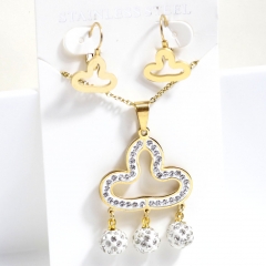 Stainless steel jewelry Earrings necklaces  set Wholesale