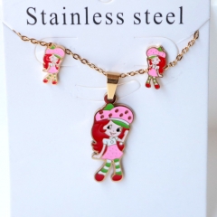 Stainless steel jewelry Earrings necklaces  set Wholesale