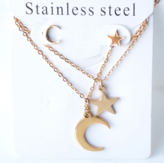 Stainless steel jewelry Earrings necklaces  set Wholesale