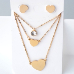Stainless steel jewelry Earrings necklaces  set Wholesale