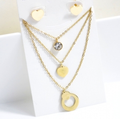 Stainless steel jewelry Earrings necklaces  set Wholesale