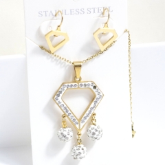 Stainless steel jewelry Earrings necklaces  set Wholesale