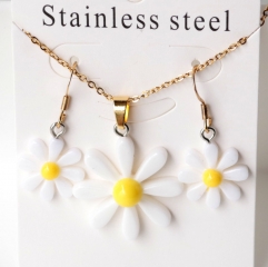 Stainless steel jewelry Earrings necklaces  set Wholesale