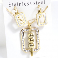 Stainless steel jewelry Earrings necklaces  set Wholesale