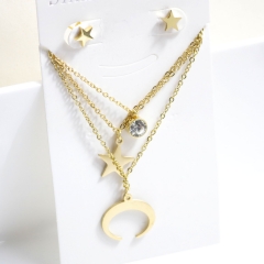 Stainless steel jewelry Earrings necklaces  set Wholesale
