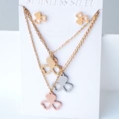 Stainless steel jewelry Earrings necklaces  set Wholesale