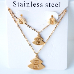 Stainless steel jewelry Earrings necklaces  set Wholesale