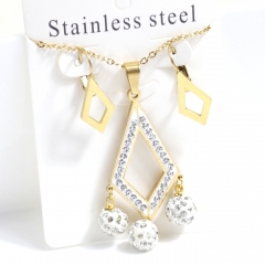 Stainless steel jewelry Earrings necklaces  set Wholesale