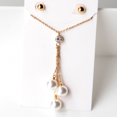 Stainless steel jewelry Earrings necklaces  set Wholesale
