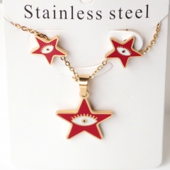 Stainless steel jewelry Earrings necklaces  set Wholesale