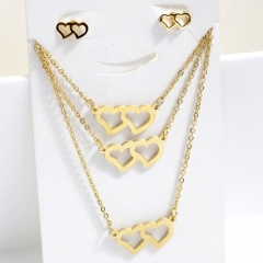 Stainless steel jewelry Earrings necklaces  set Wholesale