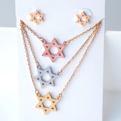 Stainless steel jewelry Earrings necklaces  set Wholesale