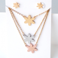 Stainless steel jewelry Earrings necklaces  set Wholesale