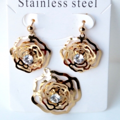 Stainless steel jewelry Earrings necklaces  set Wholesale