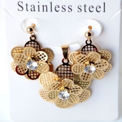 Stainless steel jewelry Earrings necklaces  set Wholesale