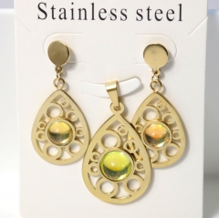 Stainless steel jewelry Earrings necklaces  set Wholesale