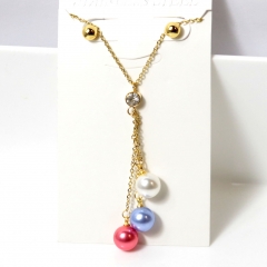 Stainless steel jewelry Earrings necklaces  set Wholesale