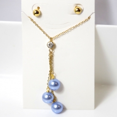 Stainless steel jewelry Earrings necklaces  set Wholesale