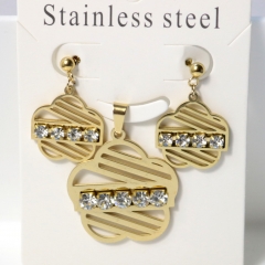 Stainless steel jewelry Earrings necklaces  set Wholesale