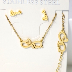 Stainless steel jewelry Earrings necklaces  set Wholesale