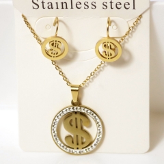 Stainless steel jewelry Earrings necklaces  set Wholesale