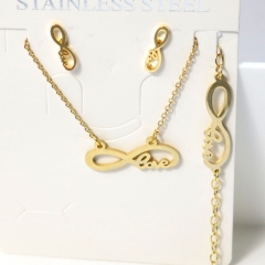 Stainless steel jewelry Earrings necklaces  set Wholesale