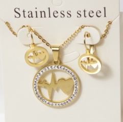 Stainless steel jewelry Earrings necklaces  set Wholesale