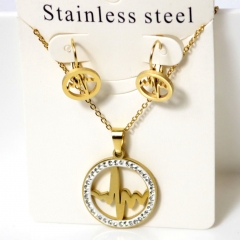 Stainless steel jewelry Earrings necklaces  set Wholesale