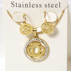 Stainless steel jewelry Earrings necklaces  set Wholesale