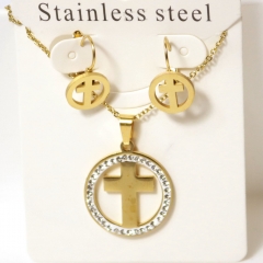 Stainless steel jewelry Earrings necklaces  set Wholesale