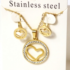 Stainless steel jewelry Earrings necklaces  set Wholesale