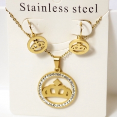 Stainless steel jewelry Earrings necklaces  set Wholesale