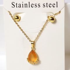 Stainless steel jewelry Earrings necklaces  set Wholesale