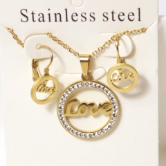 Stainless steel jewelry Earrings necklaces  set Wholesale