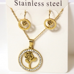 Stainless steel jewelry Earrings necklaces  set Wholesale