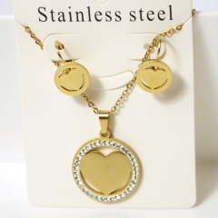 Stainless steel jewelry Earrings necklaces  set Wholesale