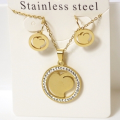 Stainless steel jewelry Earrings necklaces  set Wholesale